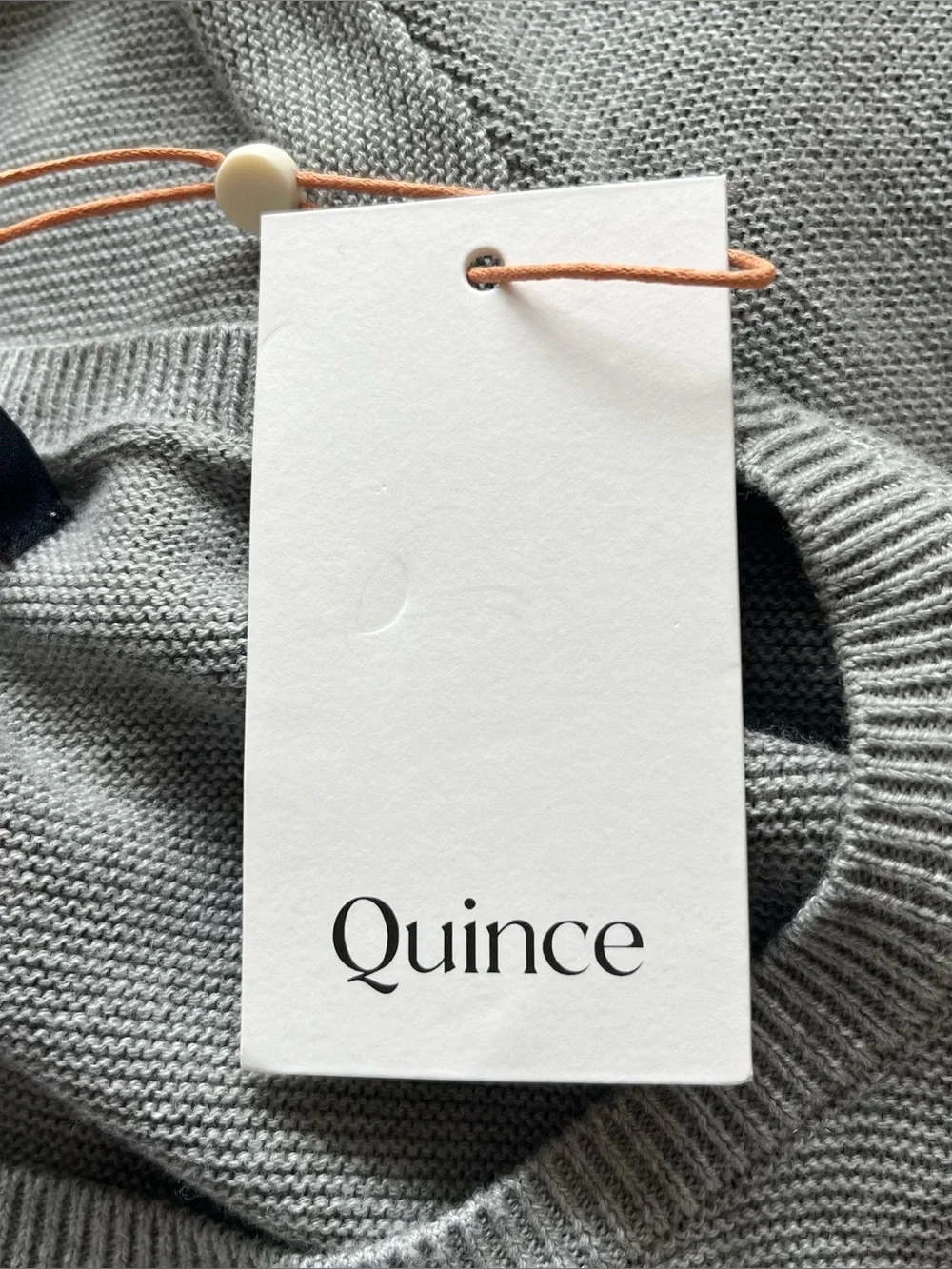 Quince Lightweight Cotton Cashmere Link-Stitch Dolman Heather Grey Sweater NWT S - Picture 13 of 16